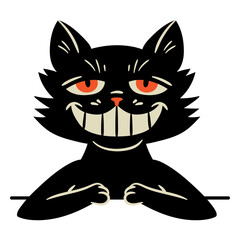 Quirky mischievous cat graphic design © Vexels