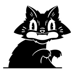 Funny cartoon cat graphic design for apparel © Vexels