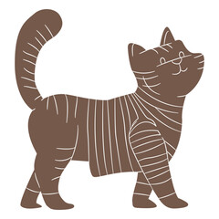 Brown and white cat design © Vexels