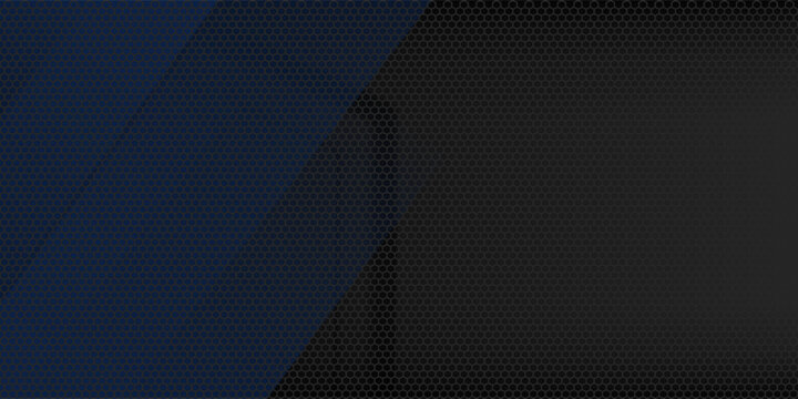 Black and blue abstract vector banner with polygonal pattern. Template for your header and presentation. Modern vector background