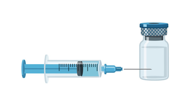 Medical Syringe and Vaccine Vial 1.