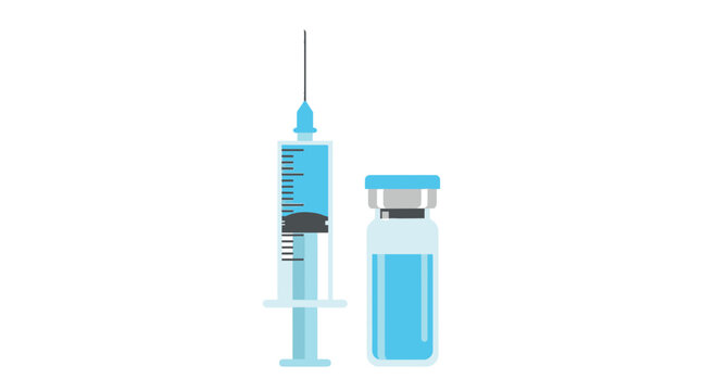 Medical Syringe and Vaccine Vial.