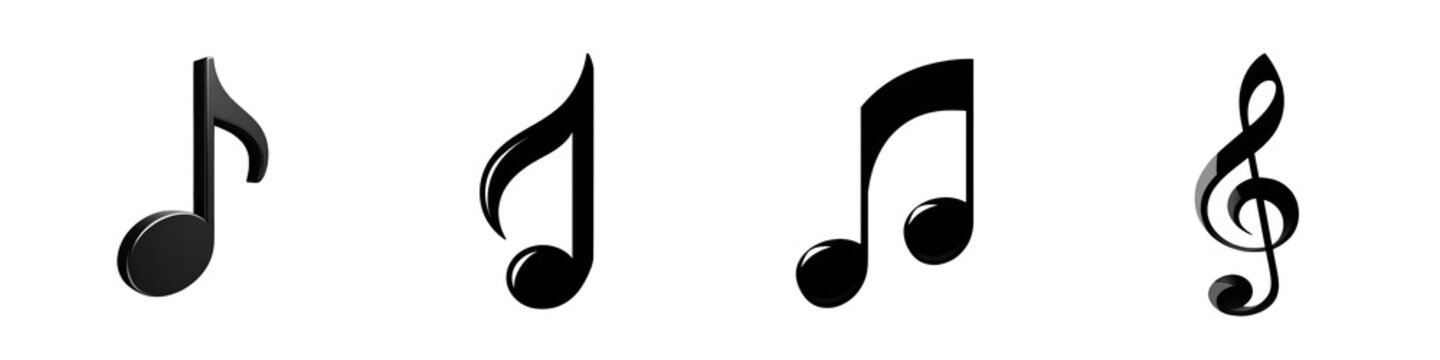Melody icon white background png transparent music concept using for decoration.