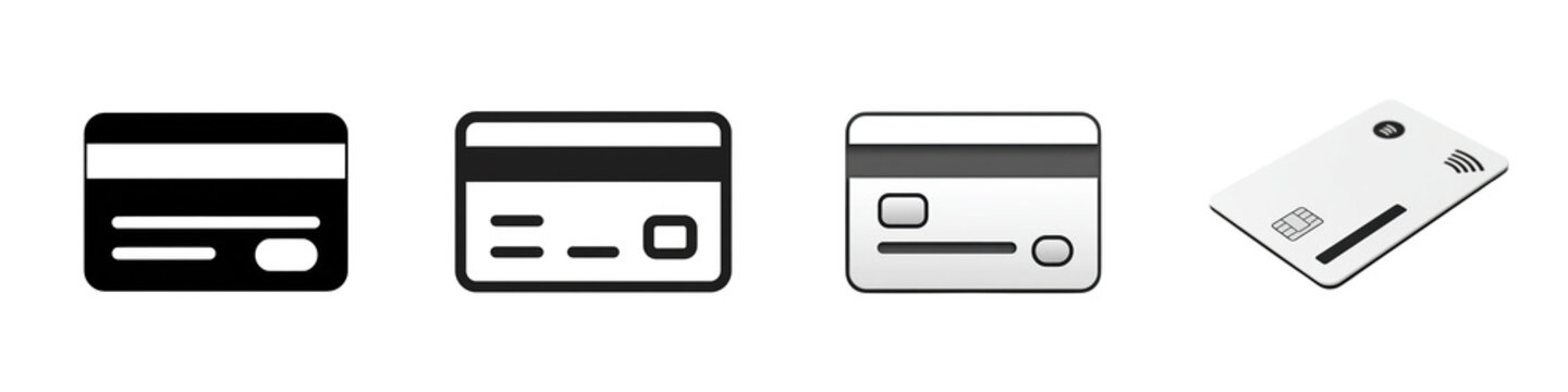 Credit card isolated 3d simple icon without background using for payment purpose.
