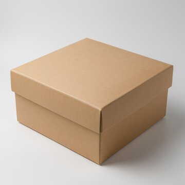 brown cardboard box for packaging mockup