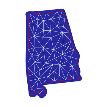 Stylized geometric alabama state design