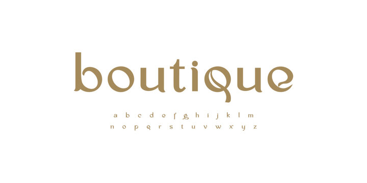 Soft boutique serif font alphabet with friendly lowercase rhythm for premium fashion branding, beauty logo, elegant packaging and modern editorial identity. Salon label fonts. Vector typeset