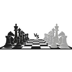 Chess Pieces on a Board Facing. © Jalaludin_Razi