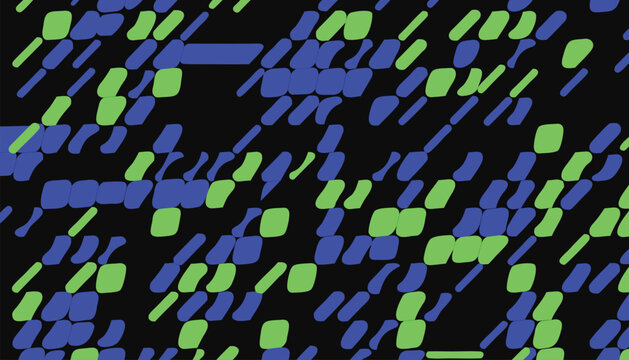Blue Green Digital Pixel Glitch Cyber Technology Pattern