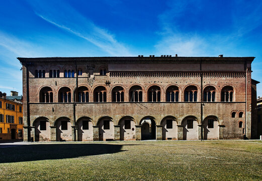 Palazzo Vescovile (Bishop's Palace) built in the 11th century, located in the Piazza del Duomo in Parma, Italy, Europe 