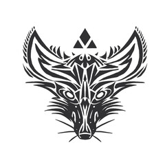 Fototapeta premium Intricate fox graphic design