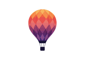 Fototapeta premium Geometric air balloon illustration isolated on white background