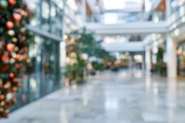 Obraz premium corporate atrium energy with festive colors and collaborative flow