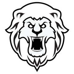 Fototapeta premium Angry animal face graphic design for apparel