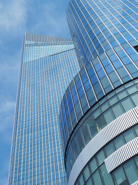 TOKYO, JAPAN - May 14, 2026: Detail of the under-construction Tokyo Midtown Nihonbashi including the 52-floor Nihonbashi Nomura Mitsui Tower.