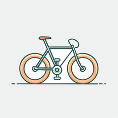 Fototapeta premium Eco Urban Bicycle Illustration