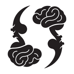 Fototapeta premium Abstract Human Brain and Mental Energy Flow Concept
