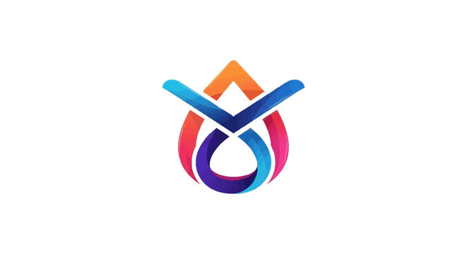 Colorful abstract logo design symbol.
