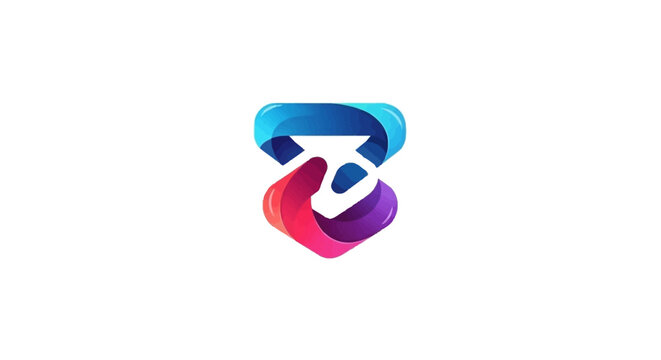 Colorful abstract logo design symbol.