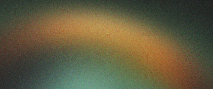Rainbow arc gradient with heavy grainy noise texture for retro design.