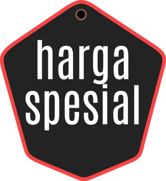 Tag Harga Spesial Merah Hitam Vektor