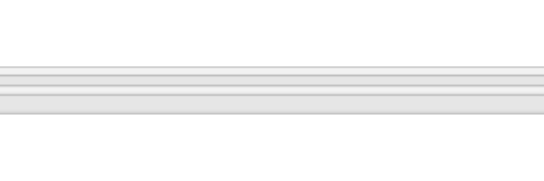 Realistic white long molding baseboard for wall or floor decor isolated on transparent background. Flat style wooden trim work skirting board, interior design domestic paneling. Vector Illustration.