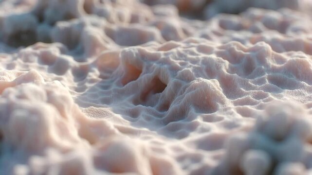 Soft organic terrain closeup in abstract style on blurred background, concept of texture exploration and form study