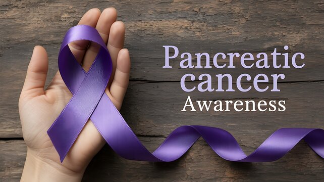 Pancreatic cancer awareness ribbon