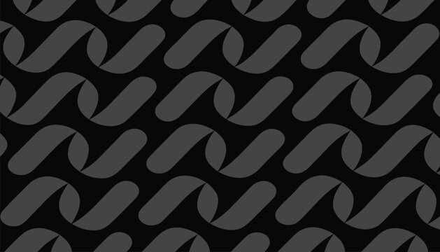 Dark Grey Wave and Repeating S-Shape Symmetrical Pattern Background
