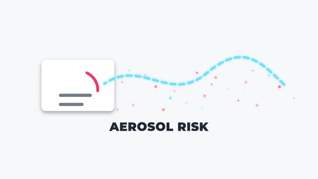 Aerosol Risk Motion Graphic Animation with Data Flow and Text
