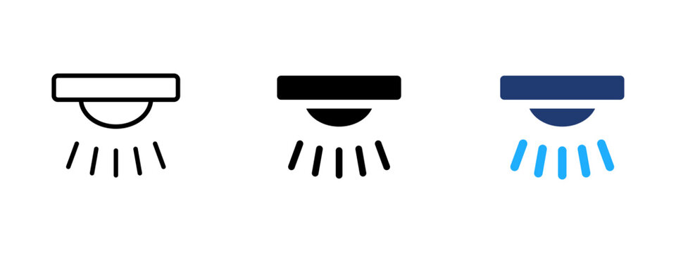 Ceiling light icon. Indoor lighting symbol. Lamp fixture sign. Illumination pictogram for home, room, office, interior and electric lighting.