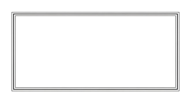 Empty White Rectangle Frame Border.