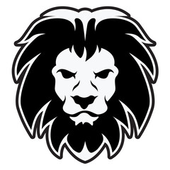 Obraz premium Bold lion head illustration for graphic design