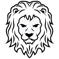 Fototapeta premium Regal lion face graphic design