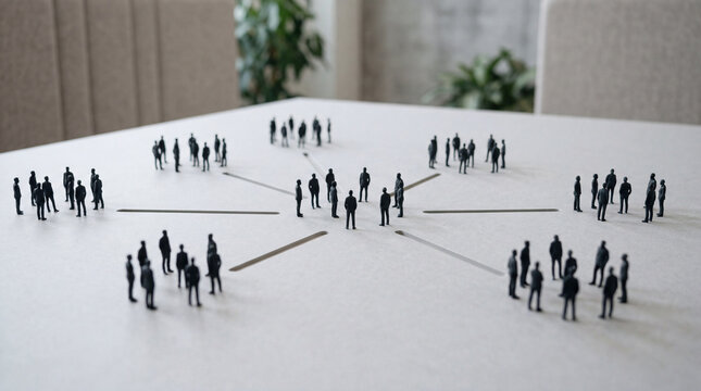 Distributed workforce ecosystem with connected employee collaboration and organizational structure