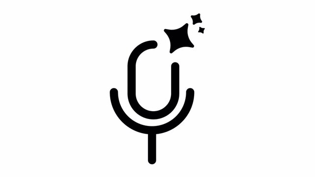 Ai generated microphone icon animated
