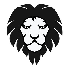 Minimalist lion face art with bold mane design for apparel © Vexels