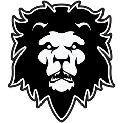 Fierce lion graphic with bold mane design for apparel © Vexels