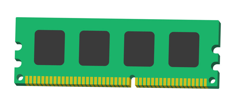 RAM isometric icon. Random access memory icon. 3D vector icon isolated on white background.