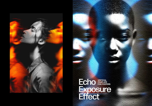 Echo Exposure Photo Effect &ndash; Distortion for Poster & Social Media (PSD)