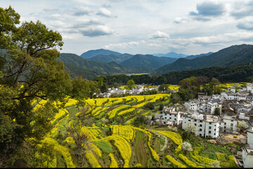 Fototapeta premium Spectacular Longji terraced fields create a natural landscape in Guilin, Guangxi Province, China.