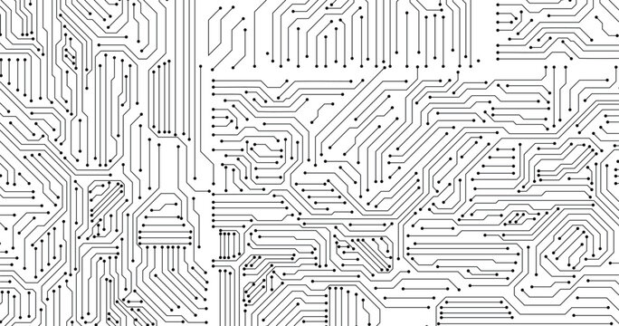 Technology black circuit diagram concept. Vector eps10