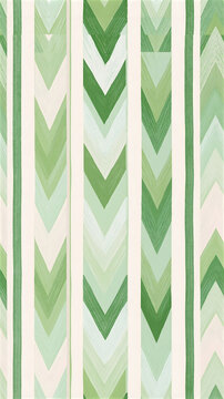 Modern Green Chevron Stripe Pattern with Hand Painted Texture