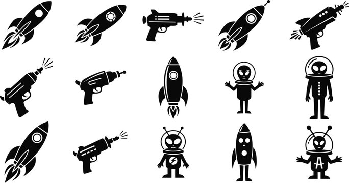Space Rocket Wall Sticker Kids Room Modern Decor Decal