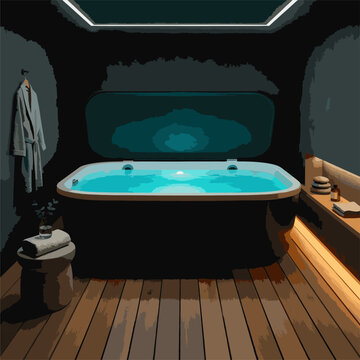 A minimalist sensory deprivation float tank in a luxury wellness center, glowing turquoise water in a dark room, photorealistic 8k.