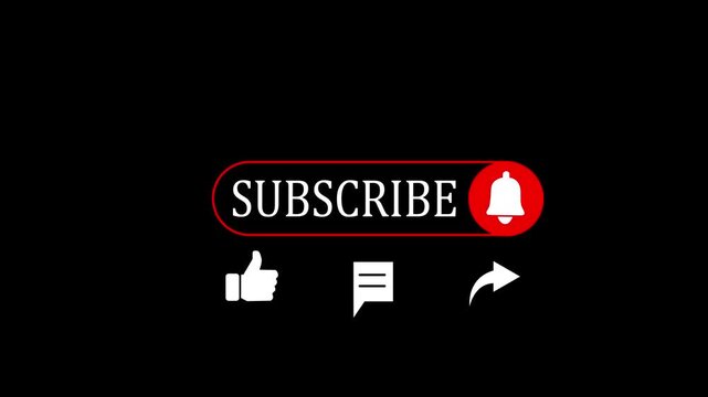 Like, Comment, Subscribe and Share Animation &ndash; Social Media Engagement Icons Concept