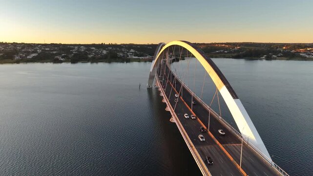 Juscelino Kubitschek Bridge, inaugurated in 2002 over Lake Parano&aacute; - Bras&iacute;lia, Distrito Federal, Brazil