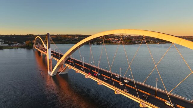 Juscelino Kubitschek Bridge, inaugurated in 2002 over Lake Parano&aacute; - Bras&iacute;lia, Distrito Federal, Brazil