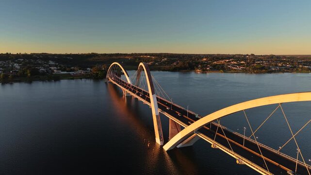 Juscelino Kubitschek Bridge, inaugurated in 2002 over Lake Parano&aacute; - Bras&iacute;lia, Distrito Federal, Brazil