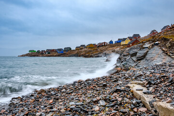 Greenland town from the sea © Amalia Goodall